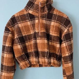 Plaid teddy bear sweater
